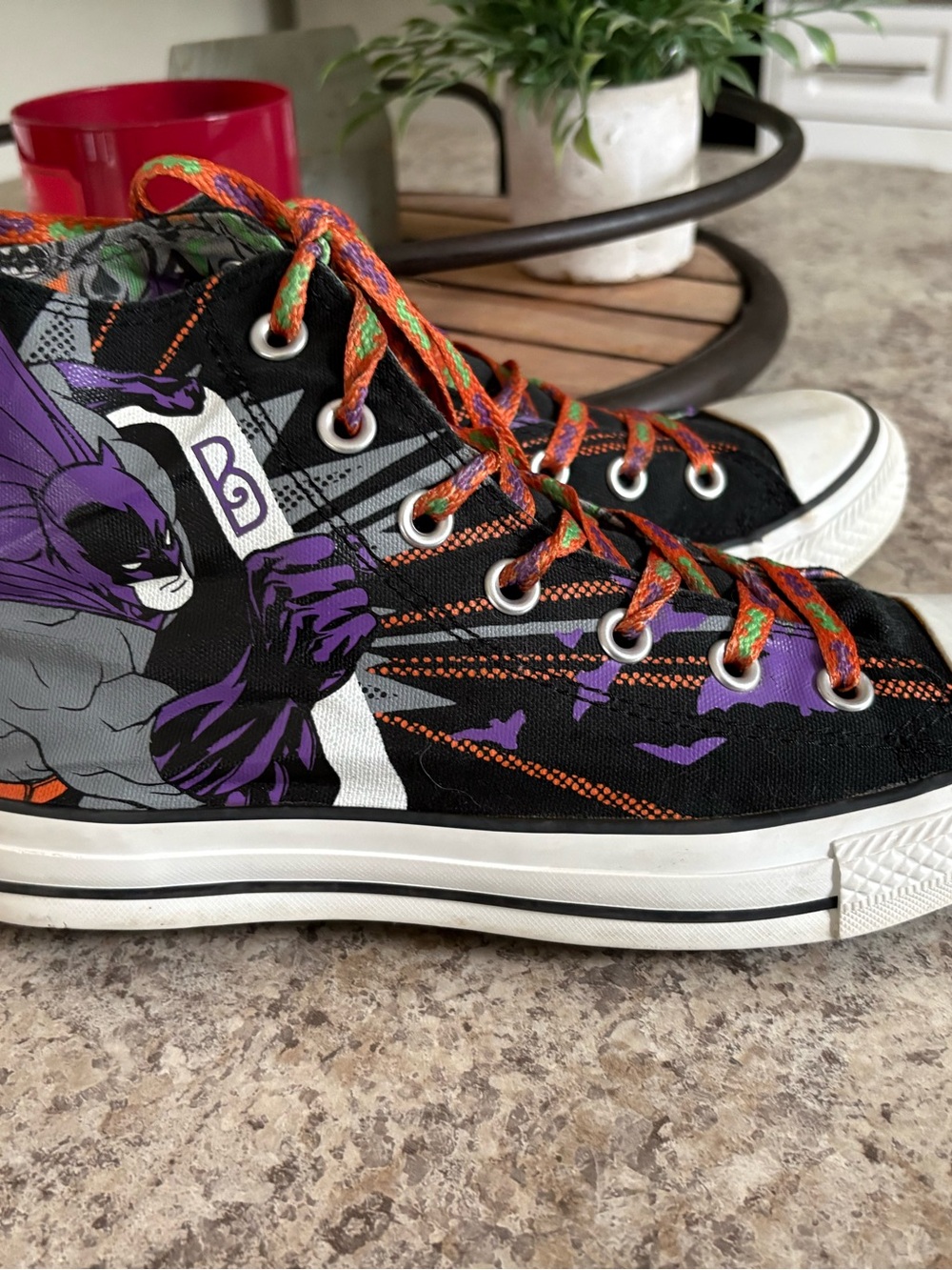 The Joker Graphic High-Top Sneakers - Black, Purple, Orange, Green - Picture 2 of 16